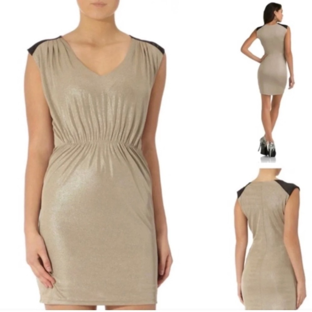 Kardashian Kollection Gold Stretch Dress Size XS